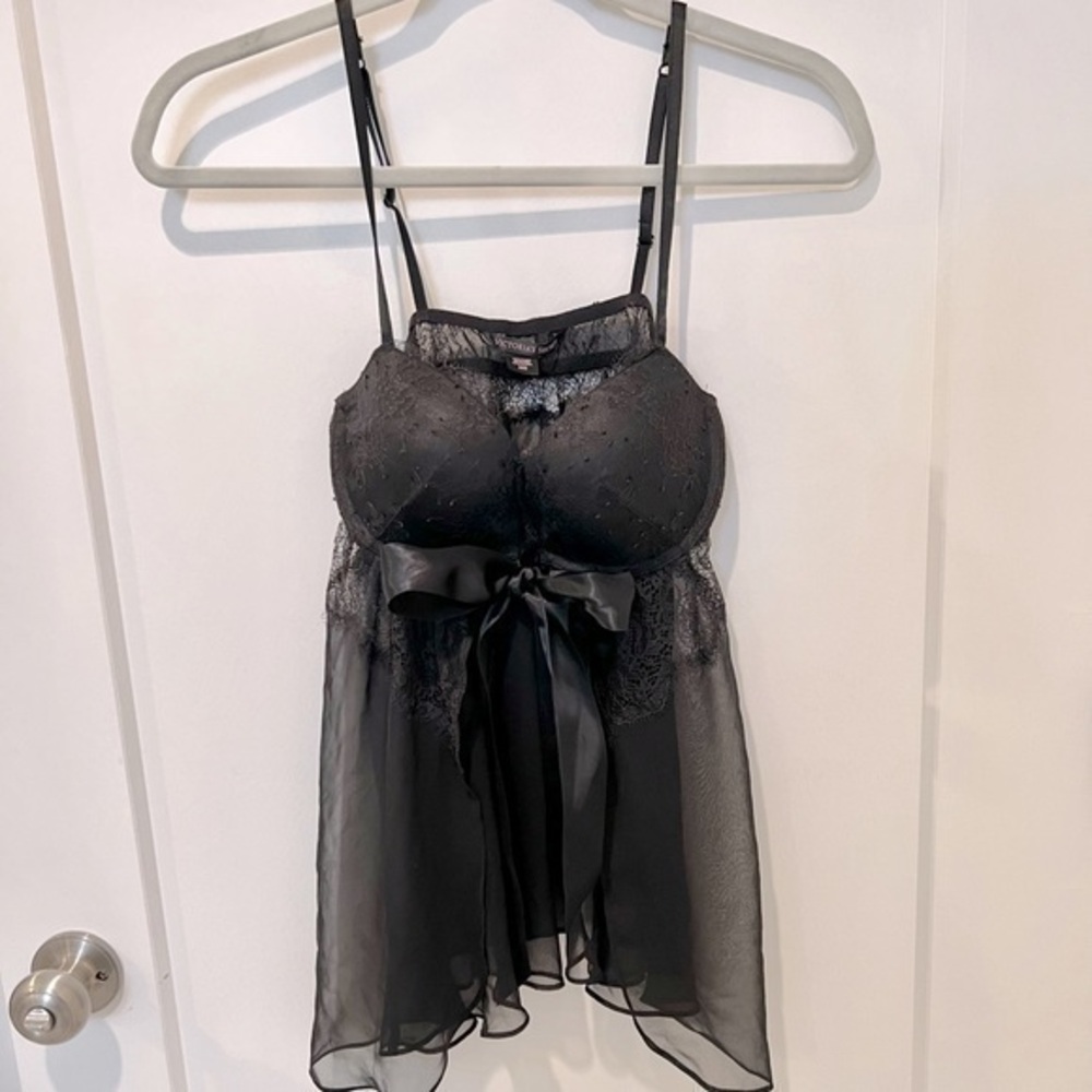 Victoria’s Secret Black Lace & Sheer Lingerie Set